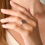 Yellow Gold Boulder Opal Ring