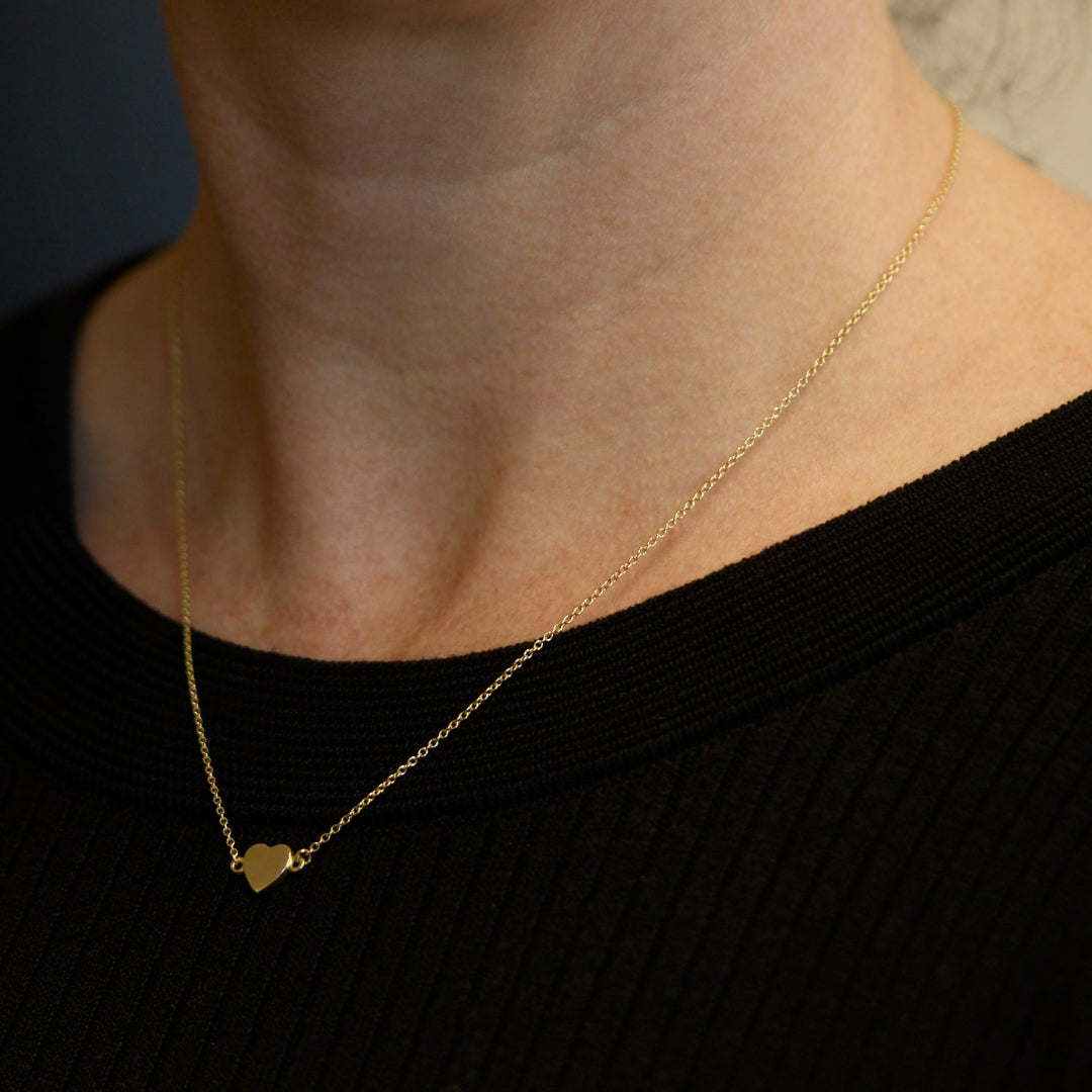 Yellow Gold Heart Necklace