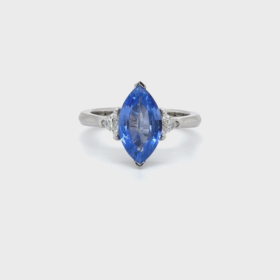 2.25ct Marquis Sapphire Ring