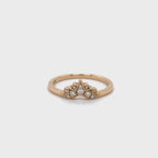 0.11ct Diamond Tiara Wedding Ring in Rose Gold