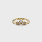 0.11ct Diamond Tiara Wedding Ring in Yellow Gold