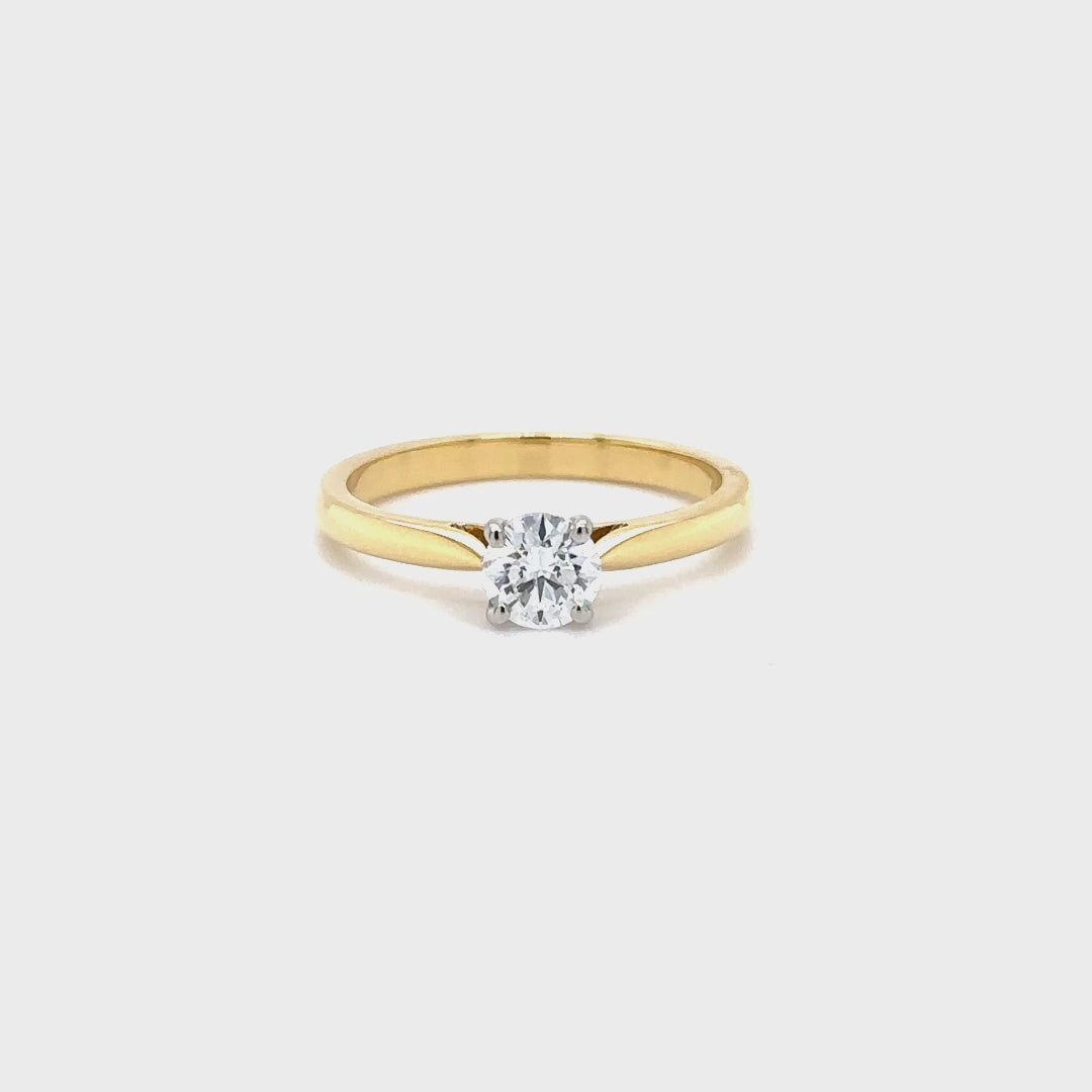 18ct Yellow Gold Diamond Solitaire