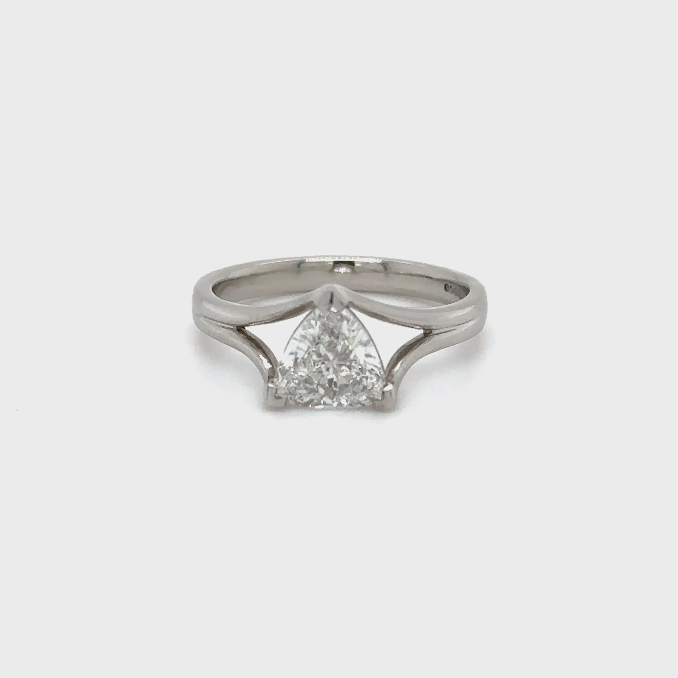 Trillion Cut Diamond Solitaire Ring