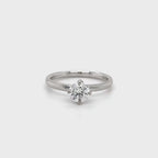 Twist Diamond Solitaire Ring