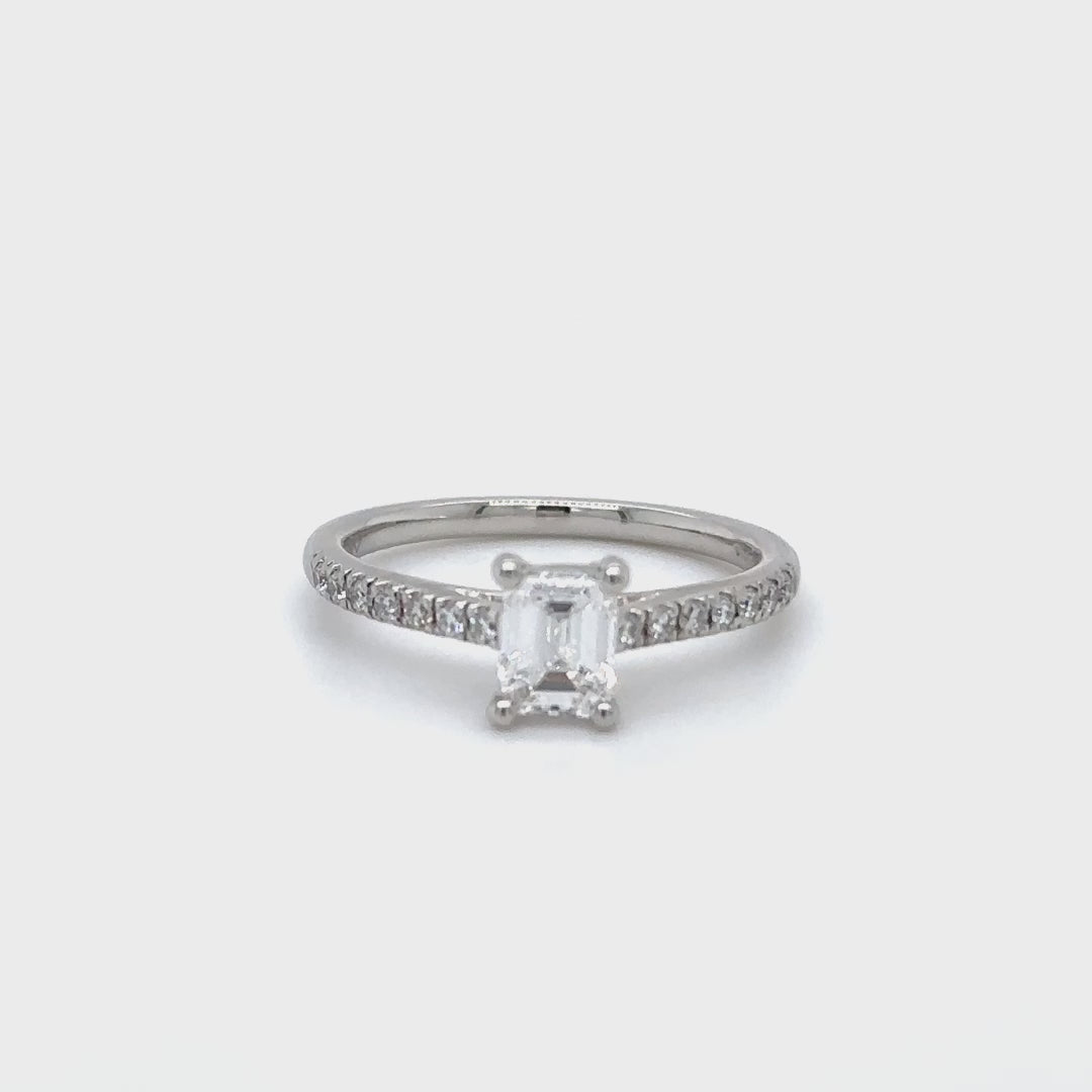 0.70ct Emerald Cut Diamond Ring