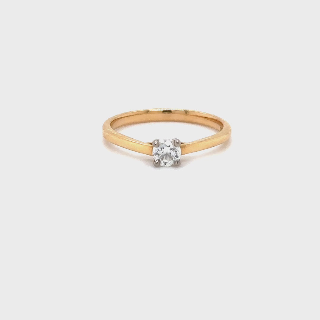 Rose Gold Diamond Solitaire Ring