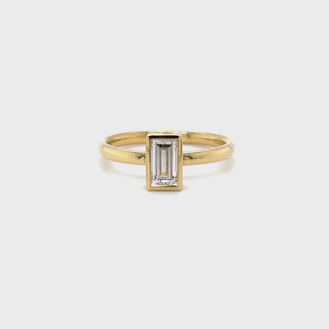 0.50ct Baguette-Cut Diamond Ring