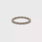 18ct White Gold Bead Ring