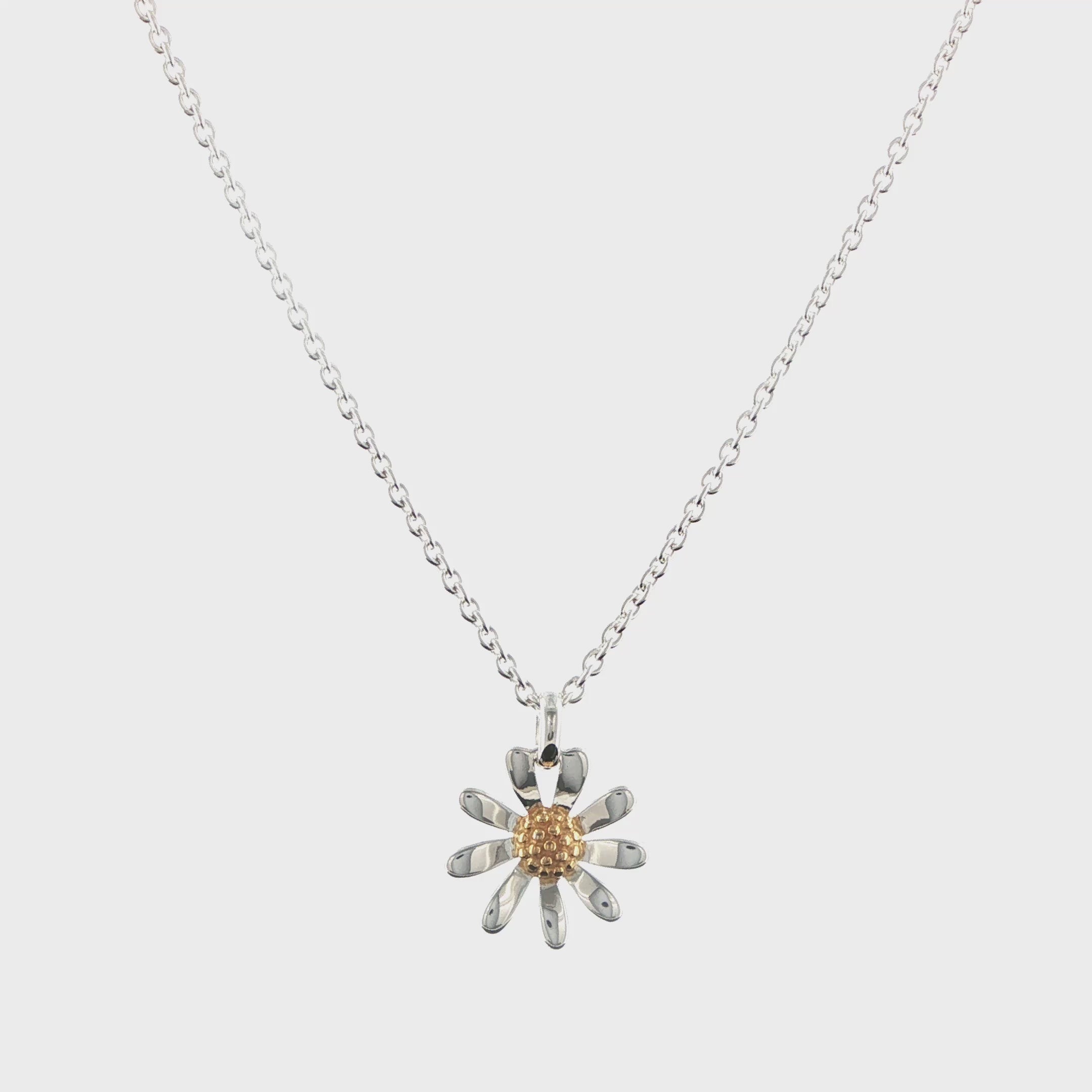 Silver Daisy Necklace