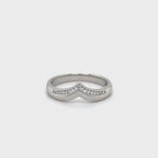 Diamond V-Shaped Wedding Ring