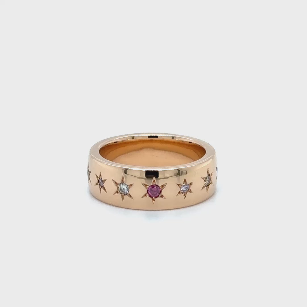 Rose Gold Star Set Diamond Ring