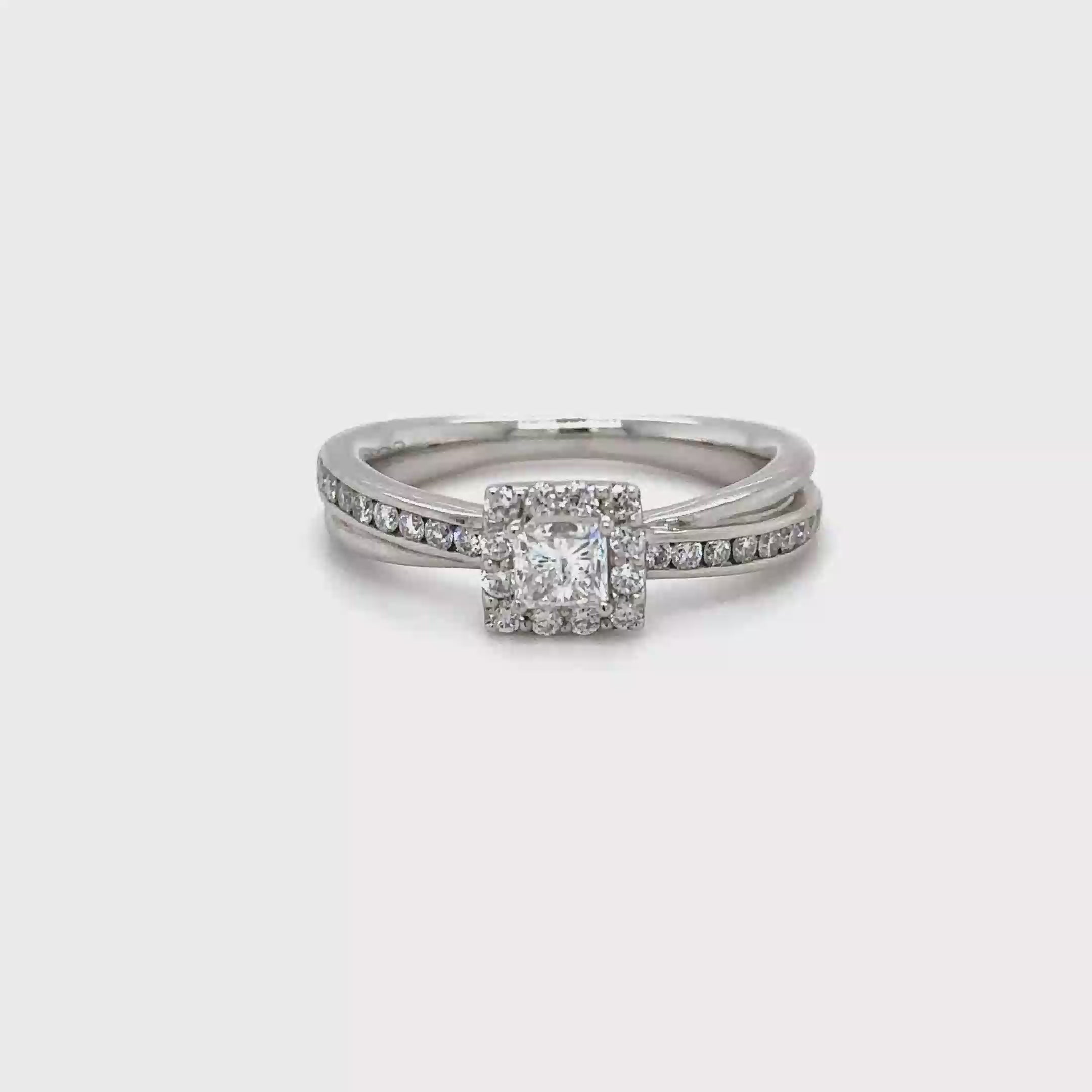 Princess Cut Diamond Halo Ring