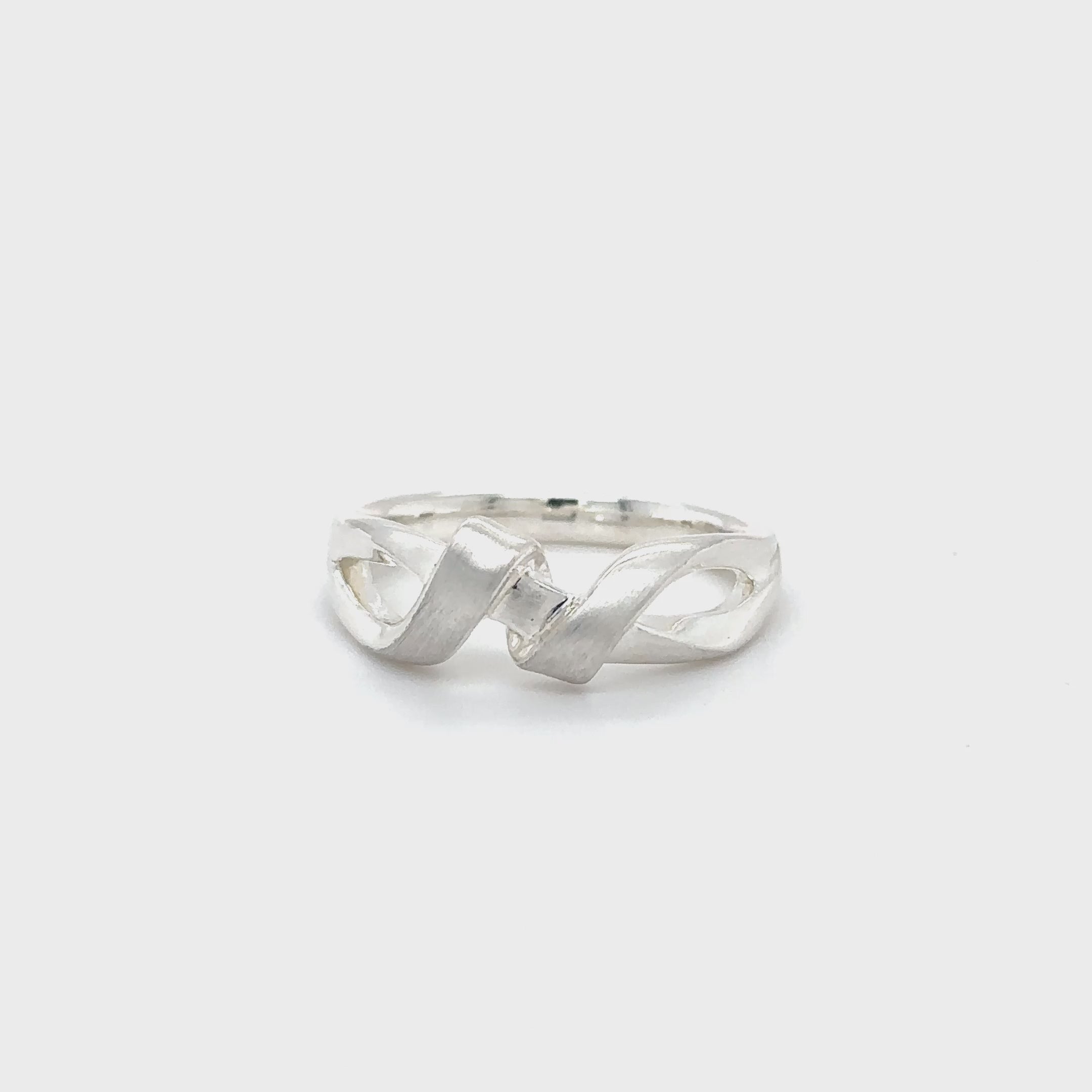 Sterling Silver Ribbon Ring