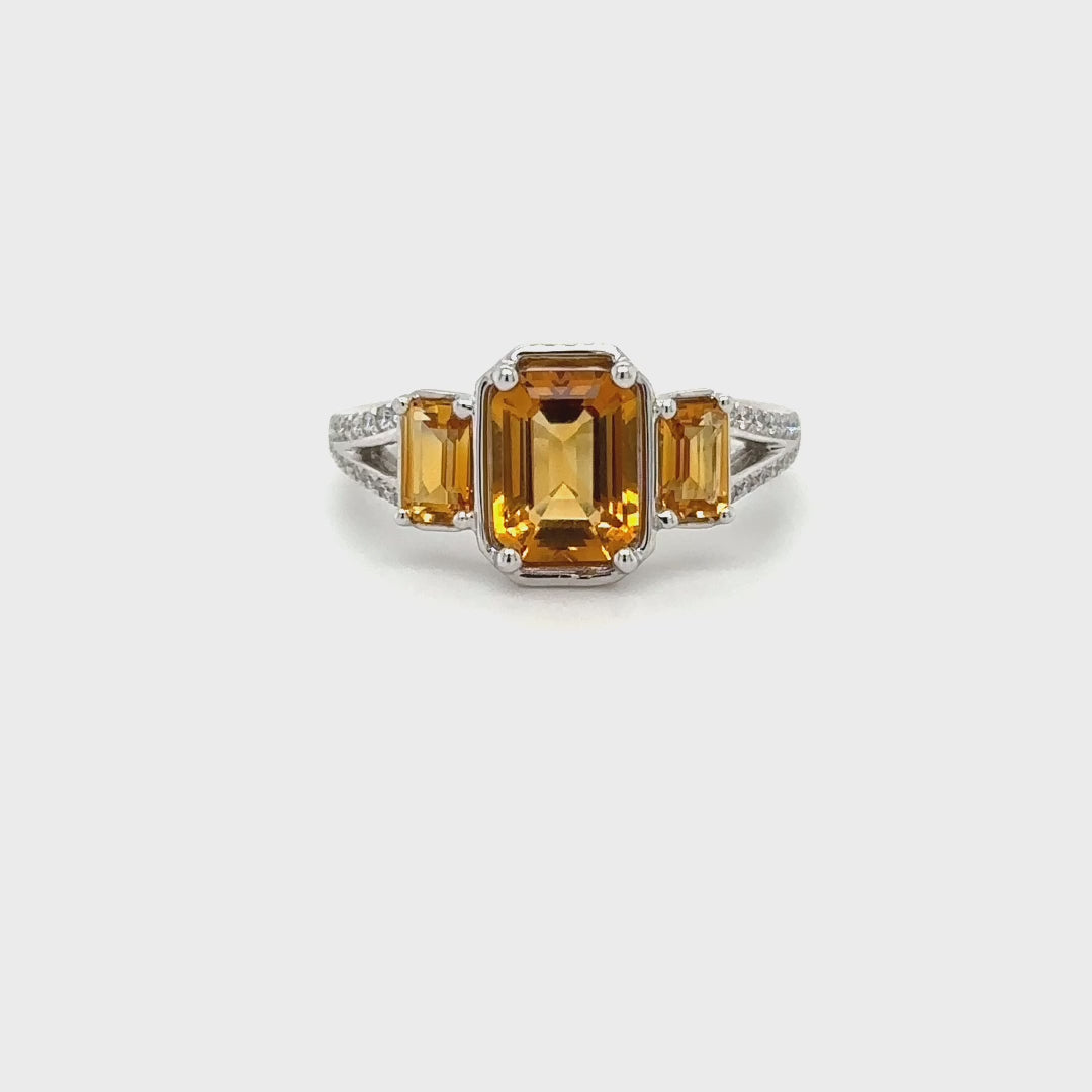 Citrine Trilogy Ring