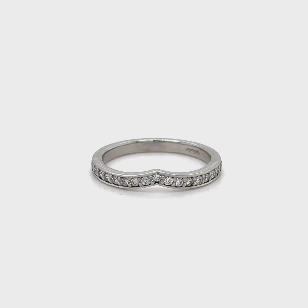 Diamond Curved Wedding Ring