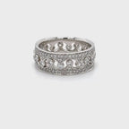 Diamond Crown Double Stacking Rings