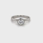 Platinum & Diamond Rubover Set Ring
