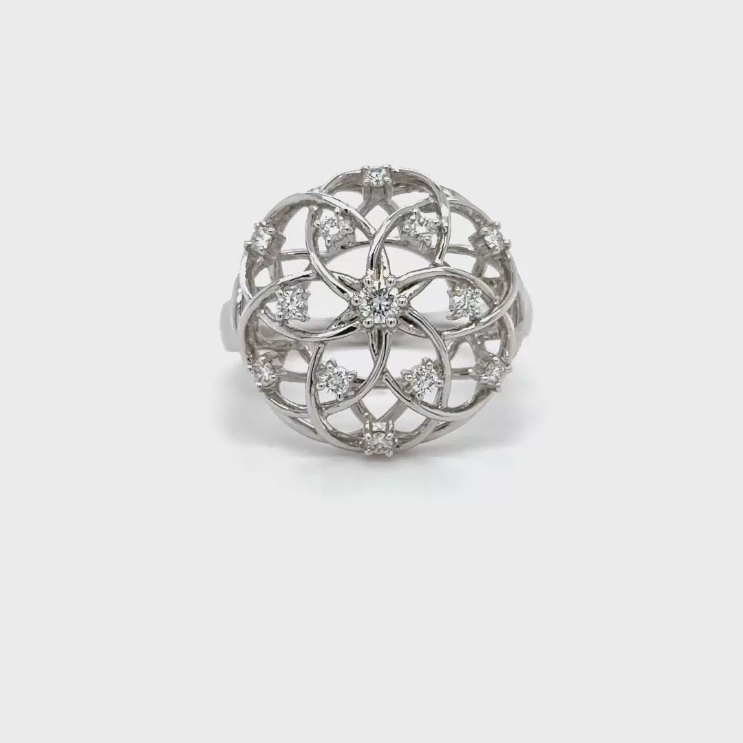 Interlaced Diamond Cocktail Ring