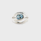 Silver Blue Topaz Wrap Ring