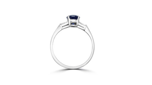 Sapphire & Baguette Diamond Ring