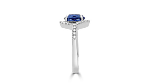Oval-Shaped Sapphire Twist Ring