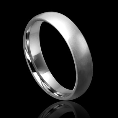 Brushed Titanium Wedding Ring