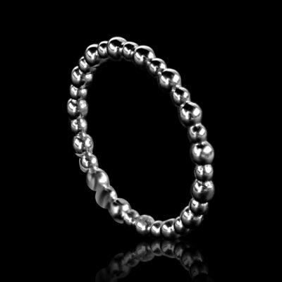 Ring of Platinum Beads