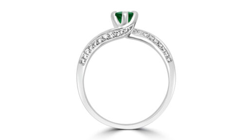 Emerald Twist Ring