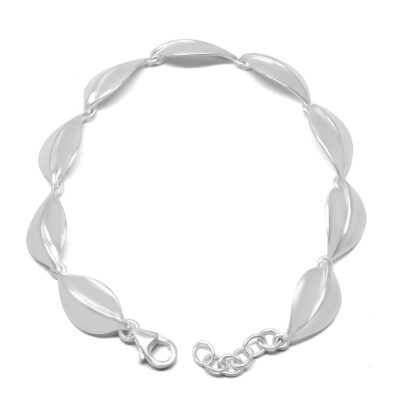 Sterling Silver Leaves Bracelet