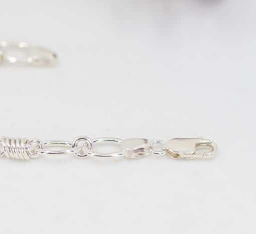 Silver Oval Link & Circles Bracelet - Image 2