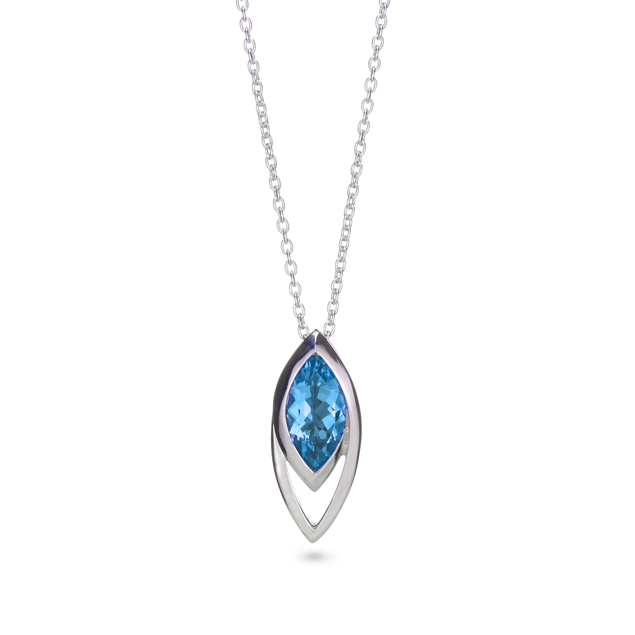 Blue Topaz Pendant - Coppins Jewellery