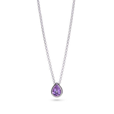 Pear-Shaped Amethyst Necklace