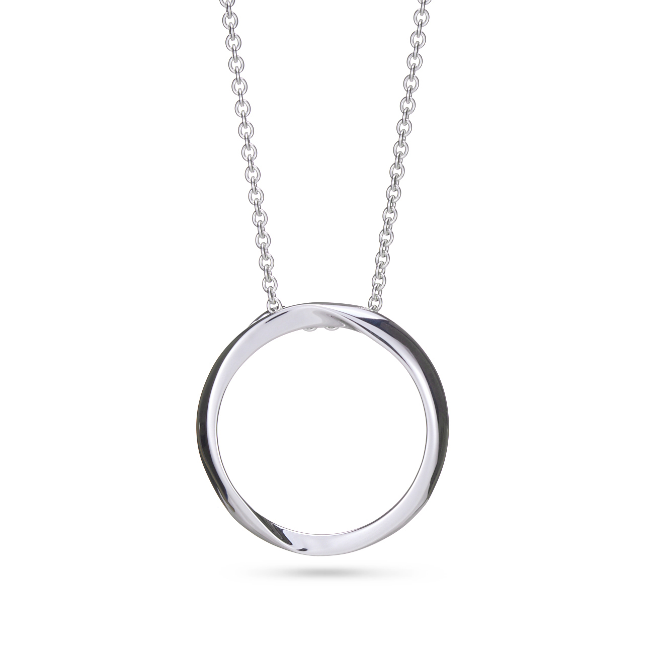 Sterling Silver Two Linked Circle Infinity Ring Necklace – Purple Wyvern  Jewels