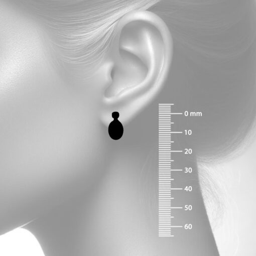 Silver Amethyst Earrings Size Guide