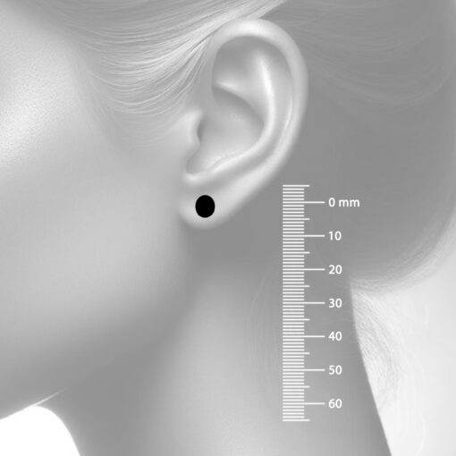 Oval Ruby Stud Earrings Size Guide