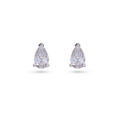 Pear-Shaped Diamond Stud Earrings